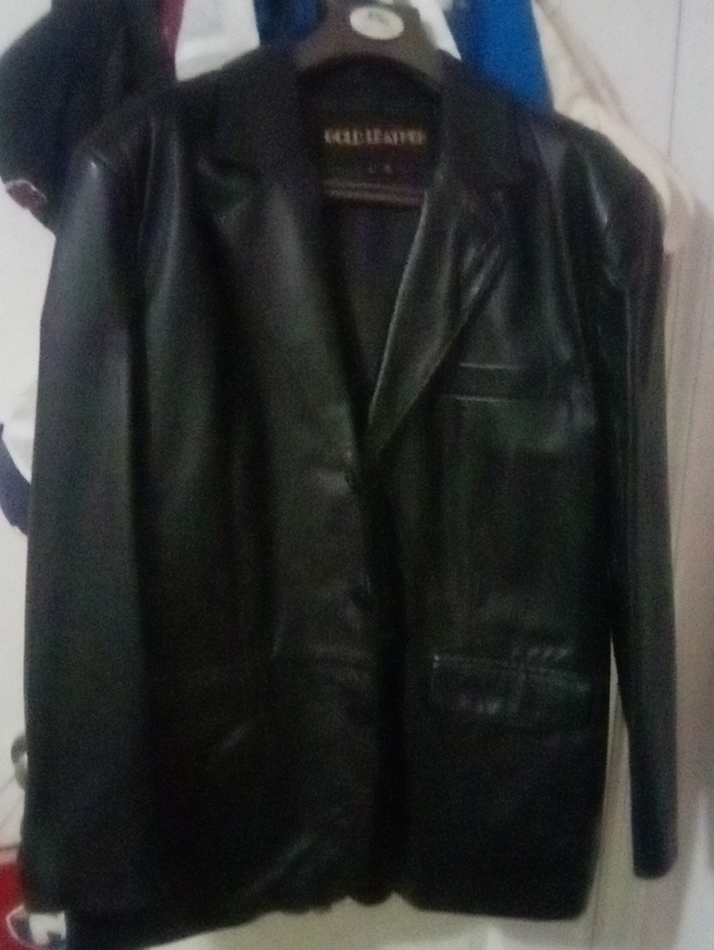 Leather Jacket Men's Black Leather Blazer Jacket - Classic Tailored Style